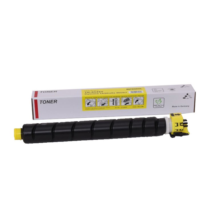 Minősített Kompatibilis Toner, Kyocera, Kyo TK-8545 Y Integral-Germany Lézer, 20 K Oldal, Prémium Sárga, Kompatibilis a KYOCERA TASKalfa 4054ci-vel