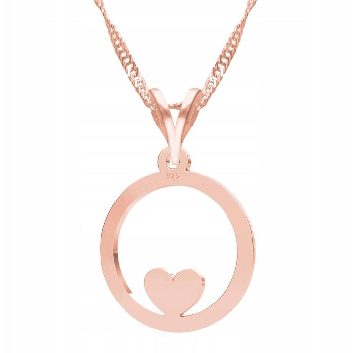 Colier Larezo, Argint 925, Roze Aur, 47cm + 3cm, Antialergic