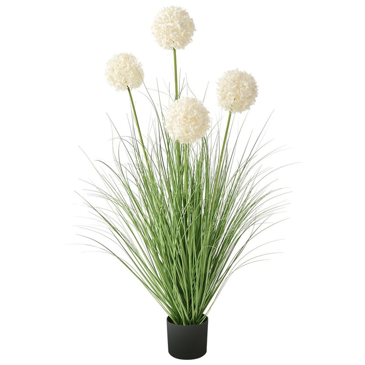 Planta artificiala Snowball bush 120 cm Alb
