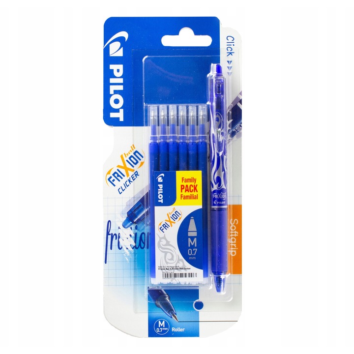 Set pix Pilot Frixion Clicker 0.7 kék + 6 utántöltő