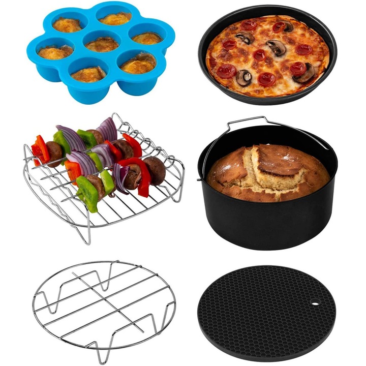 Set accesorii COSORI pentru friteuze cu aer, 6 piese, multicolor