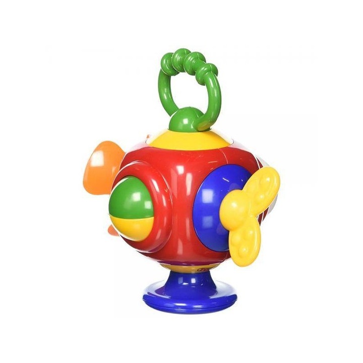 Jucarie senzoriala pentru bebelusi TOLO - Minge cu activitati, interactiva, cu oglinda, 6 luni+