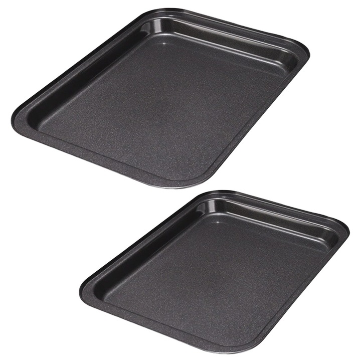 Set De 2 Tavi De Copt, Strat Antiaderent, Tava De Copt Dreptunghiulara, Tava De Copt Extensibila, Tava Pentru Prajituri Pentru Copt, Gatit Si Servire, Rezistenta La Rugina, Sanatoasa, Usor De Curatat