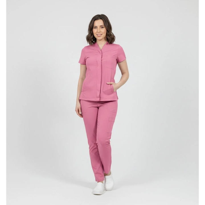 Медицински костюм от еластан за жени, Светлорозов, Infinity, XXL