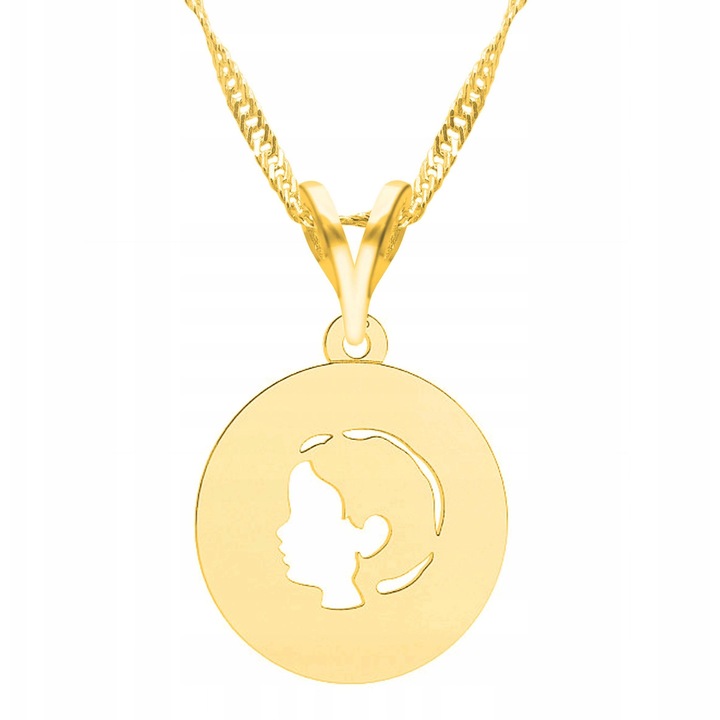 Colier auriu, argint 925 cu placare aurie, 47cm + 3cm, design elegant