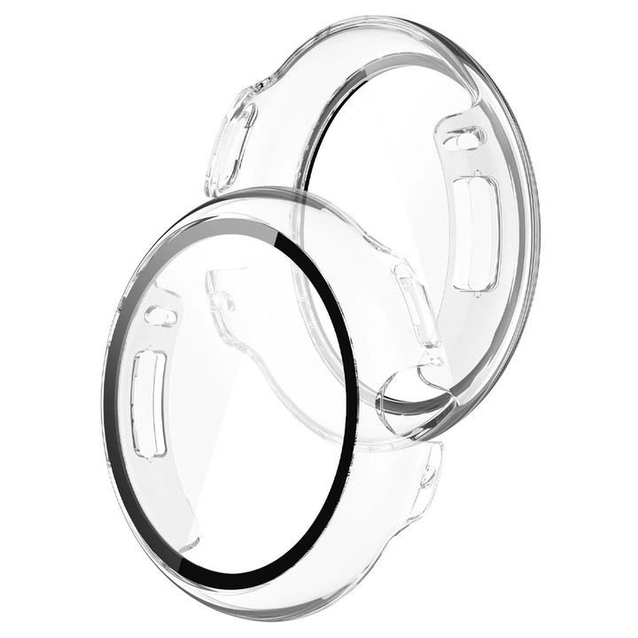 Carcasa cu protectie ecran Bizon Case+Glass Watch pentru Google Pixel Watch 4 41 mm, Transparent