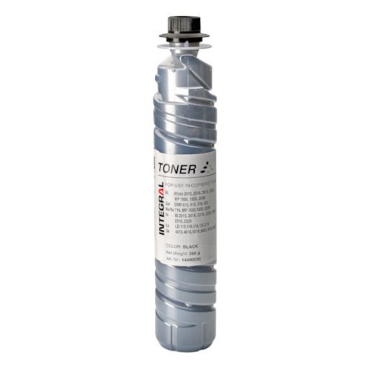 Utángyártott toner, 9 K oldal, Fekete, Kompatibilis RICOH AFICIO 2015, 2016, 2018, 2018D, 2020, 2020D, MP 1500, MP 1600L, MP 2000, MP 2000LN GESTETNER DSM 615, DSM 616, DSM 618, DSM 618D, DSM 620 INFOT