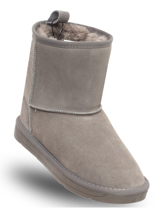 Ghete dama Soprani Couture, gri, piele naturala