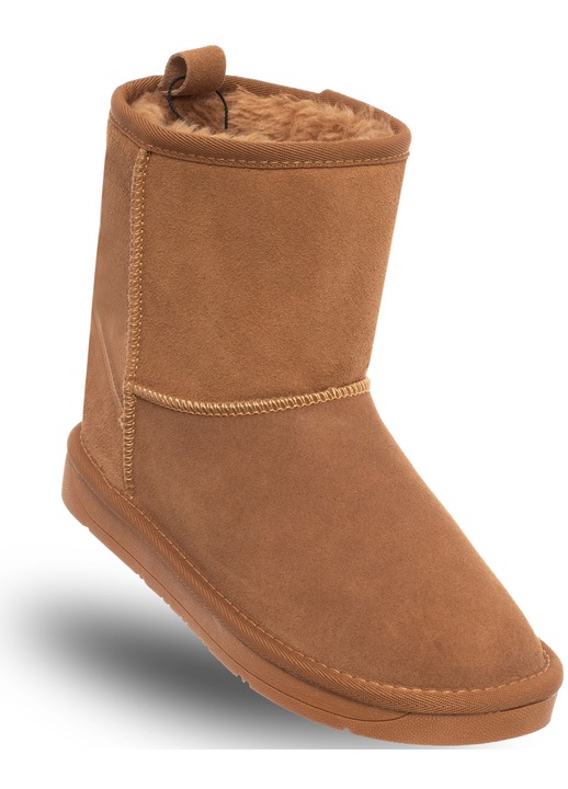 Ghete dama, Soprani Couture, piele naturala, maro