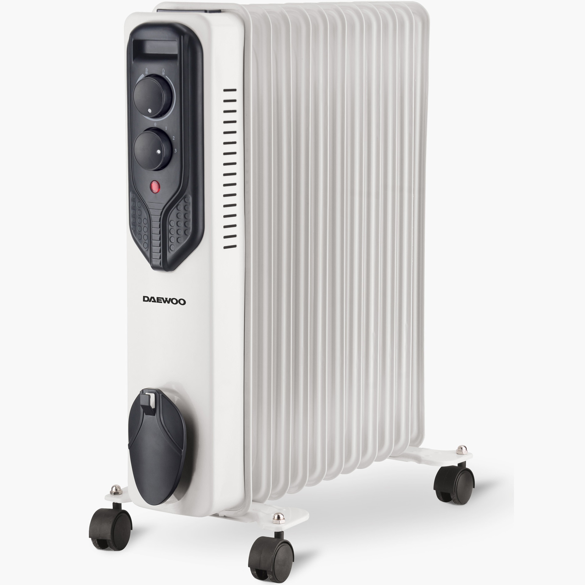 Calorifer electric cu ulei Daewoo Sda, 2500 W, 11 elementi, 3 canale de ulei, 3 trepte de putere, termostat reglabil, indicator luminos, design ergonomic