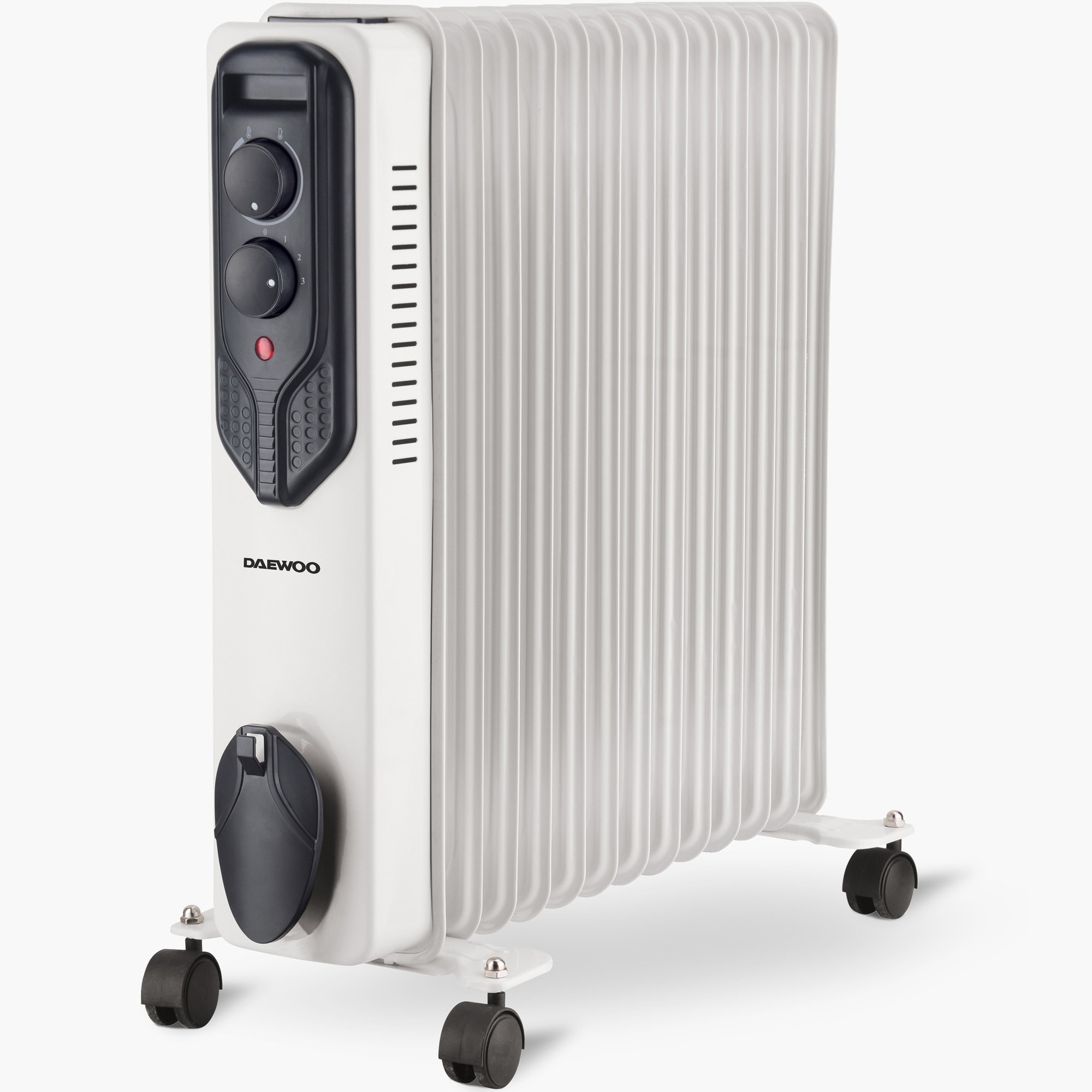 Calorifer electric cu ulei Daewoo Sda, 2500 W, 13 elementi, 3 canale de ulei, 3 trepte de putere, termostat reglabil, indicator luminos, design ergonomic