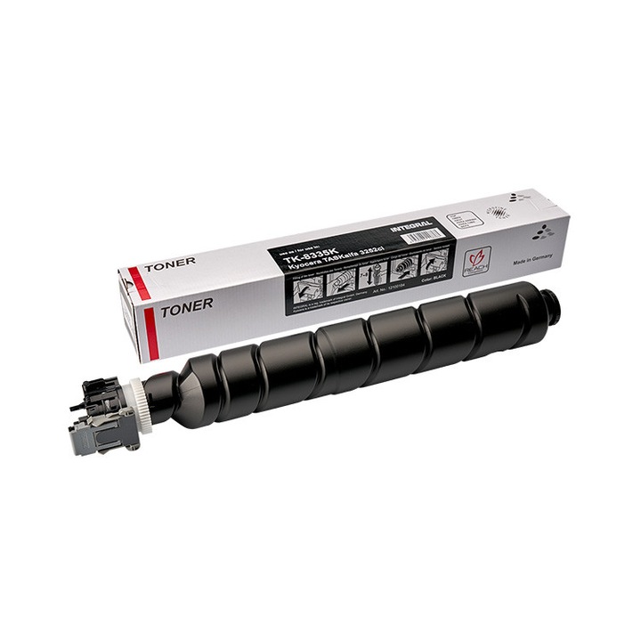 Minősített Kompatibilis Toner, Kyocera, Kyo TK-8335 B Integral-Germany Lézer, 25 K Oldal, Prémium Fekete, Kompatibilis a KYOCERA - MITA TASKalfa 3252ci, 3253ci modellekkel
