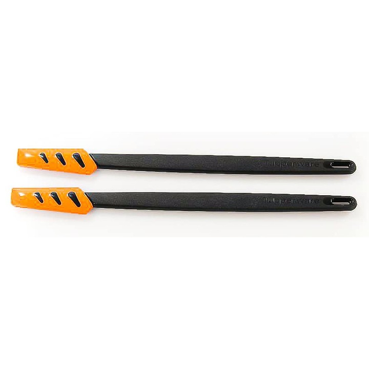 Swet 2 buc Spatulă mică pentru aluat StowBin, cu razuitor superior, negru-portocaliu