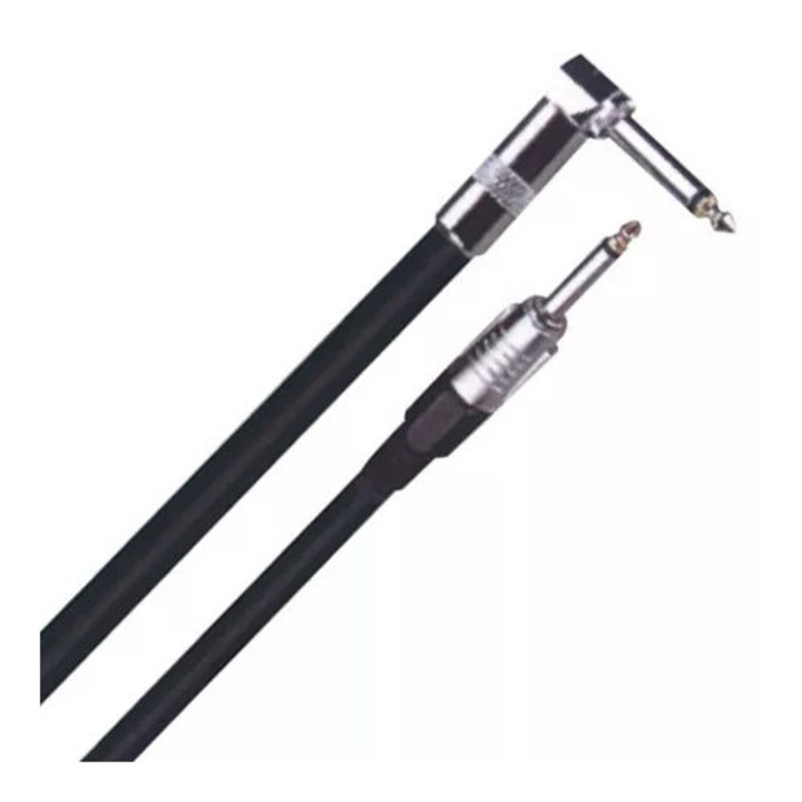 Cablu chitara Jack 6.35 mm tata la Jack 6.35 mm tata la 90 grade 6m ibiza