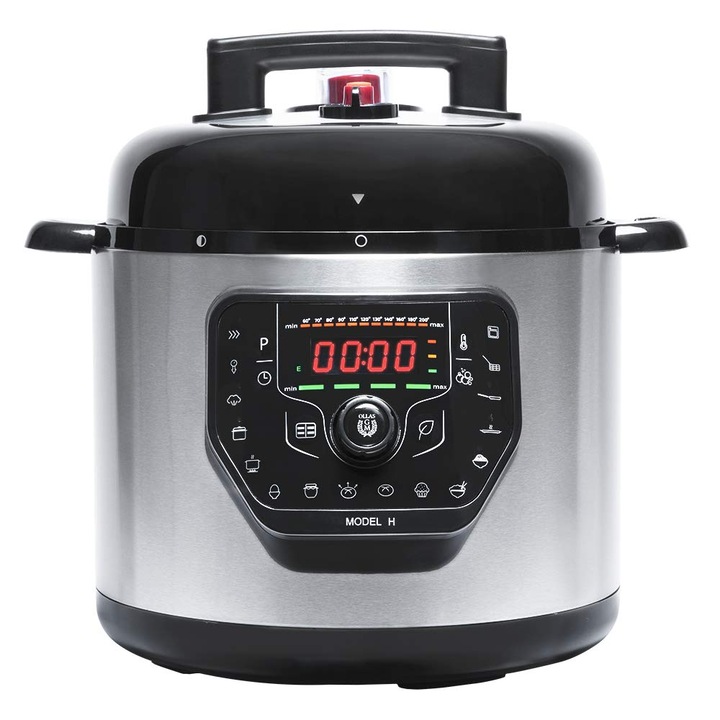 Oală sub presiune, Cecotec, 6 litri, inox, programabilă 24 de ore