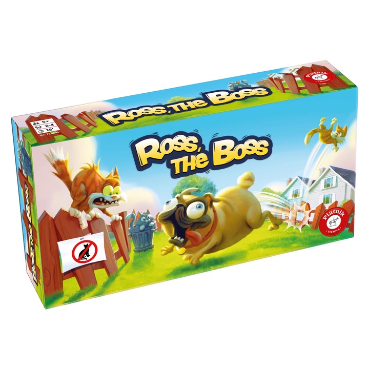 Настолна игра Piatnik - 7253 Ross, моторизиран мопс, летящи котки, бял