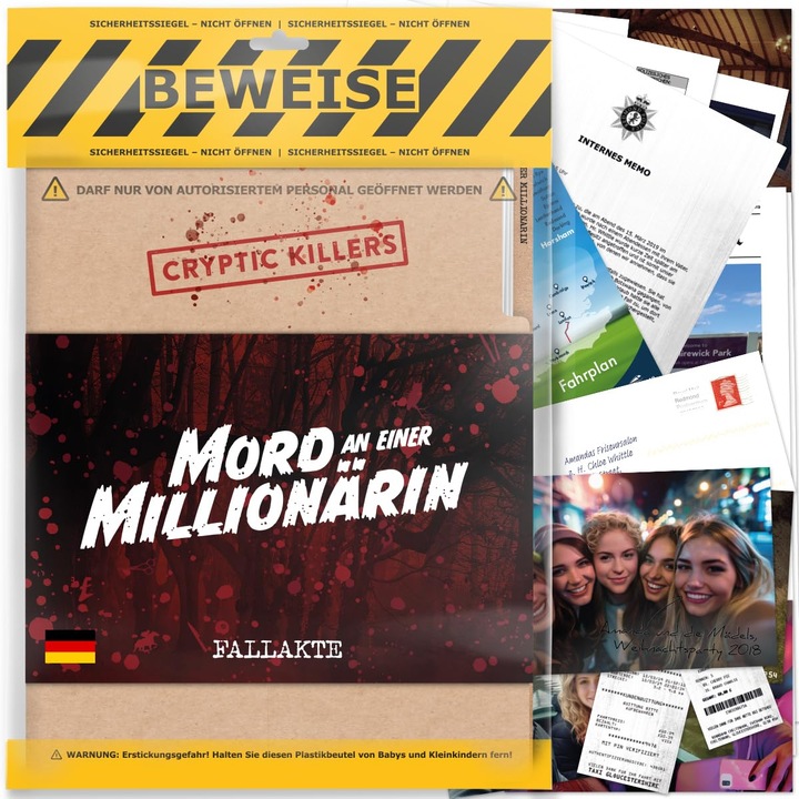 Társasjáték, Cryptic Killers, Megoldatlan ügyek, felnőtteknek
