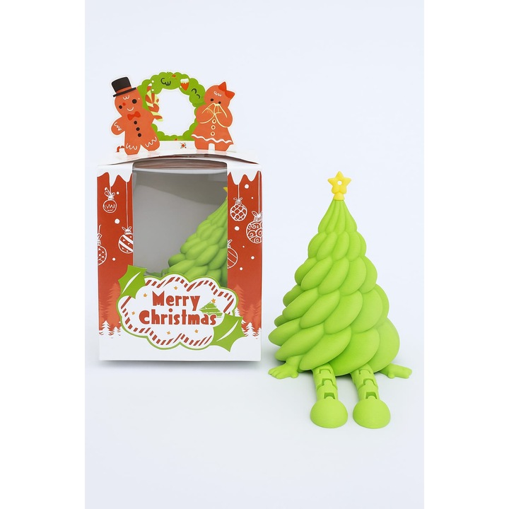 Figurina Craciun in forma de brad cu picioare flexi