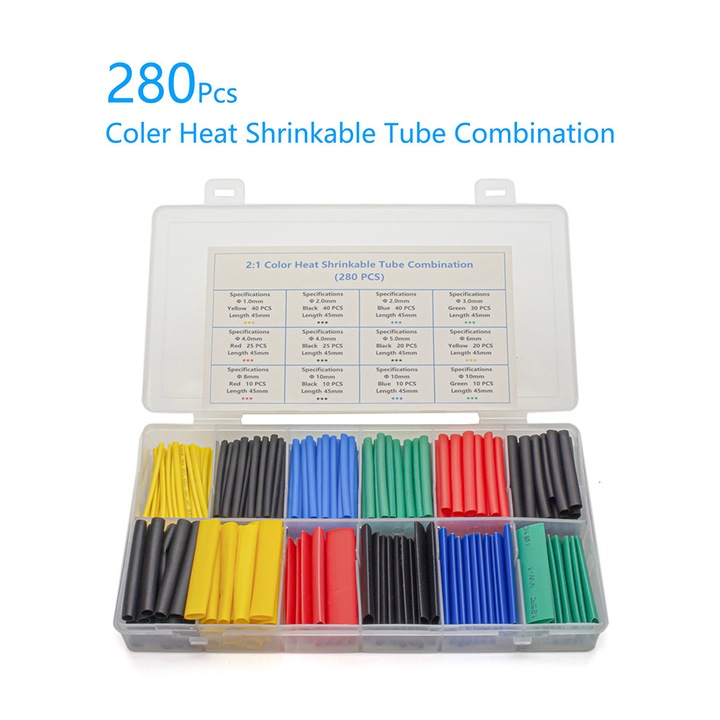 Kit tub termocontractibil dif marimi 280 buc