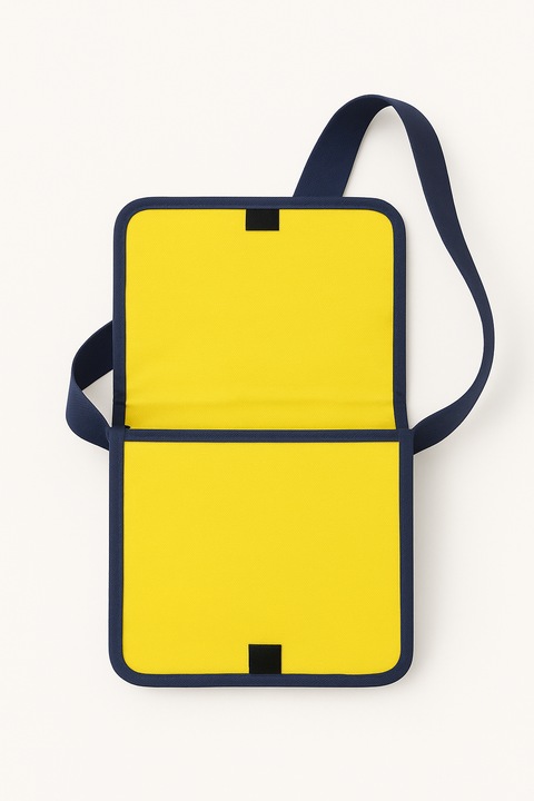 Чанта за през рамо, текстилен материал 25 X 23 см, практична и лека за ежедневна употреба, жълта, Dalimag