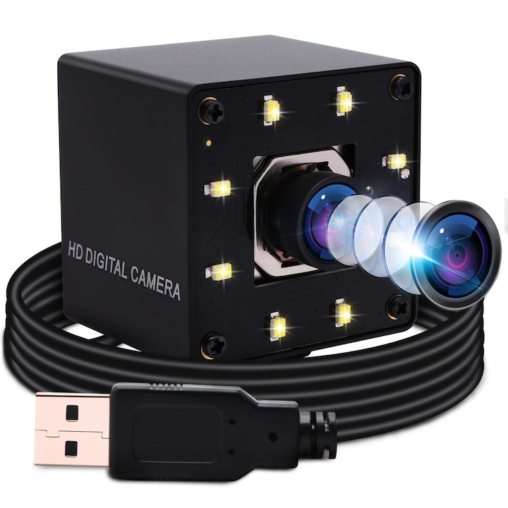 ELP 4K webkamera, Ultra HD, Autofókusz, USB