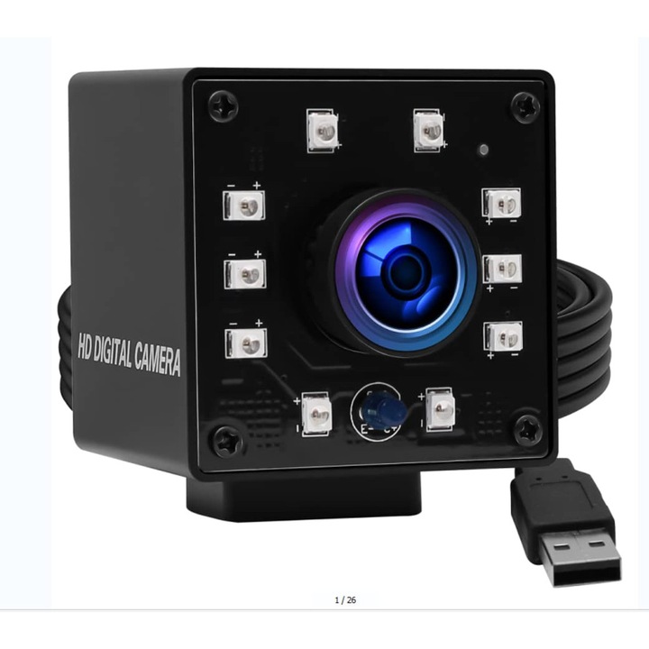 Webkamera G, FHD 1080P, éjjellátó, 3x6mm objektív, USB