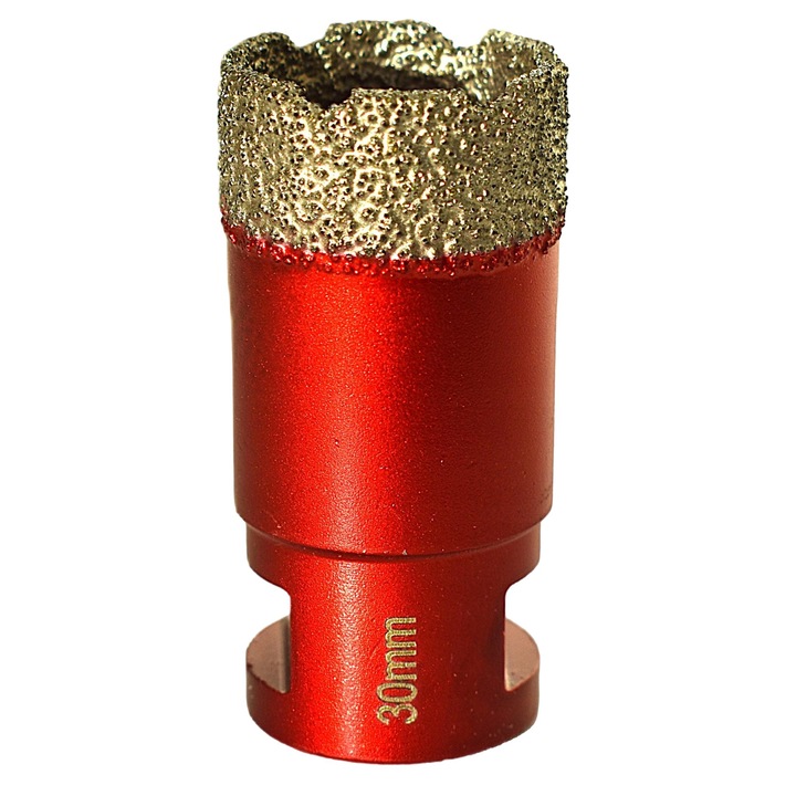 Carota diamantata Syntetyk 30mm, pentru ceramica si marmura, cu invelis de ceara