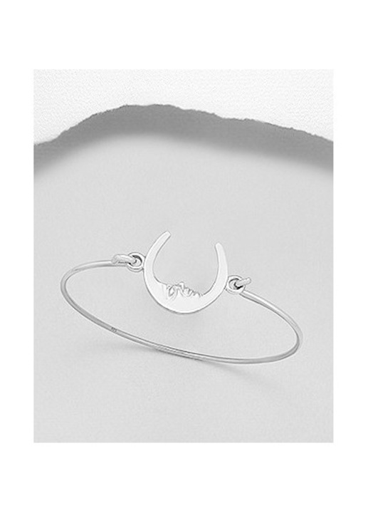 Brratara fixa din argint, model semiluna