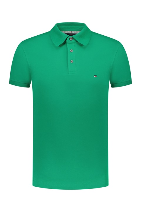 Мъжка поло тениска, Tommy Hilfiger, Зелена, Памук, Бродирано лого 2367, Зелен