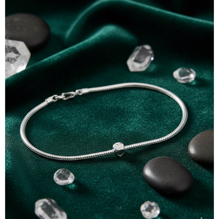 Bratara tip Pandora cu Charm: Argint 925, Inima, 19 cm - KARELINE