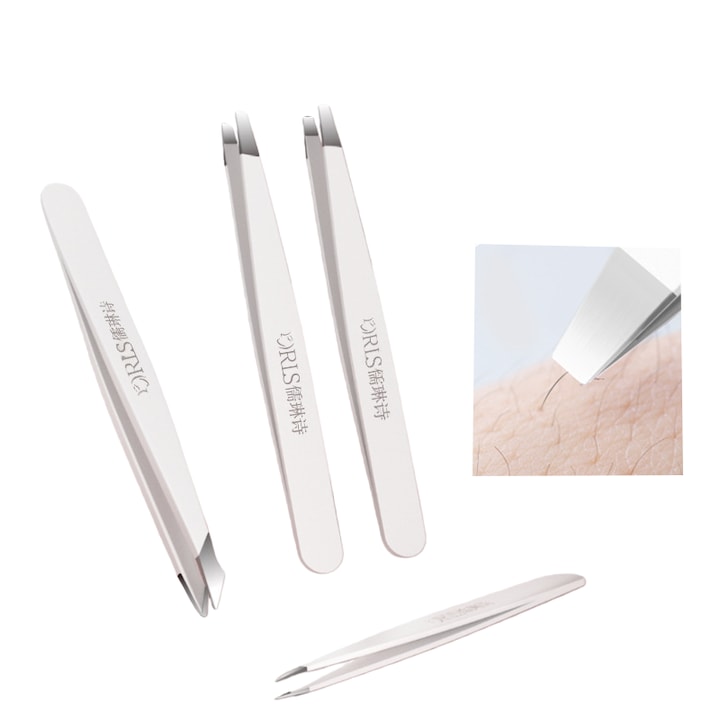 Penseta Precizie Inox, Unisex, Design Ergonomic, Alb