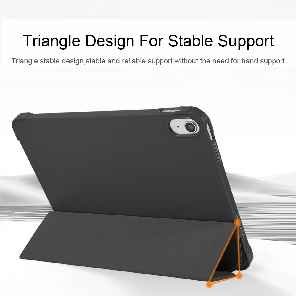 Husa pentru Apple iPad 11 (2025) cu Suport Pencil, Silicon TPU, Smart Cover – Neagra