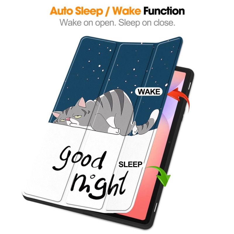 Husa pentru Samsung Galaxy Tab S10 FE Plus 13.1" cu Suport S Pen, Piele eco, Smart Cover – Good night