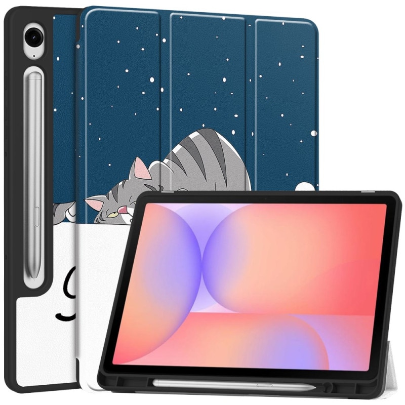 Husa pentru Samsung Galaxy Tab S10 FE Plus 13.1" cu Suport S Pen, Piele eco, Smart Cover – Good night