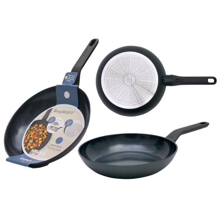 Тиган BergHOFF 30 см, Черен, Незалепващо покритие CeraGreen