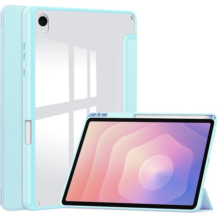 Husa Smart Cover compatibila cu Samsung Galaxy Tab S11 2025 11inch, Slot Pen, Bleu, TELGORBCS