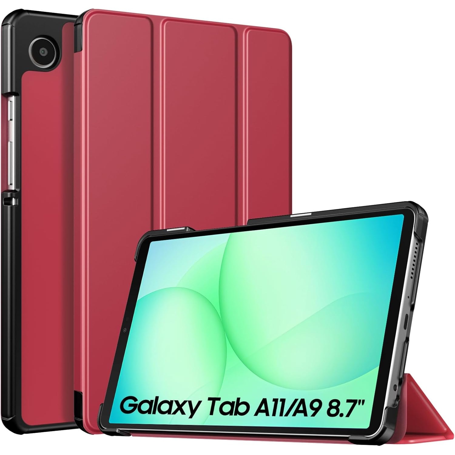 Husa Book Cover compatibila cu Samsung Galaxy Tab A11 2025, 8.7", Rosu, TELGORBCS