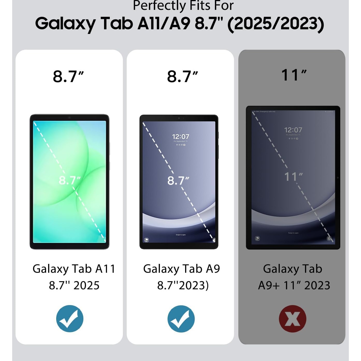 Husa Book Cover compatibila cu Samsung Galaxy Tab A11 2025, 8.7", Rosu, TELGORBCS