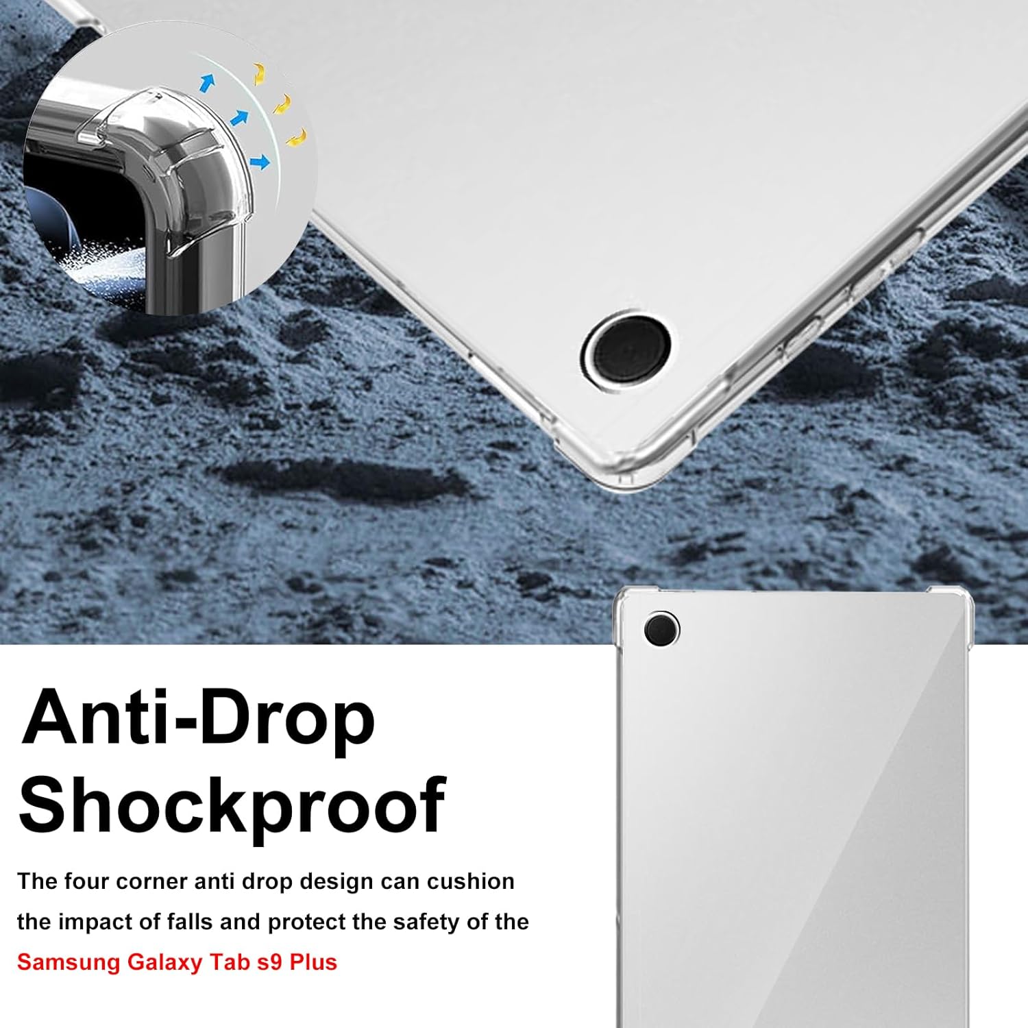 Husa Antisoc compatibila cu Samsung Galaxy Tab A11 Plus 2025, 11'', Clear, TELGORBCS