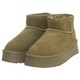 Ghete dama, Soprani Couture, kaki, piele naturala, material textil, Kaki