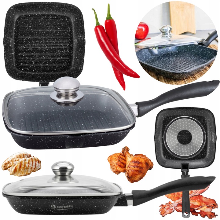 Tiga Grill Marmorata cu Acoperire Antiaderenta, 24cm