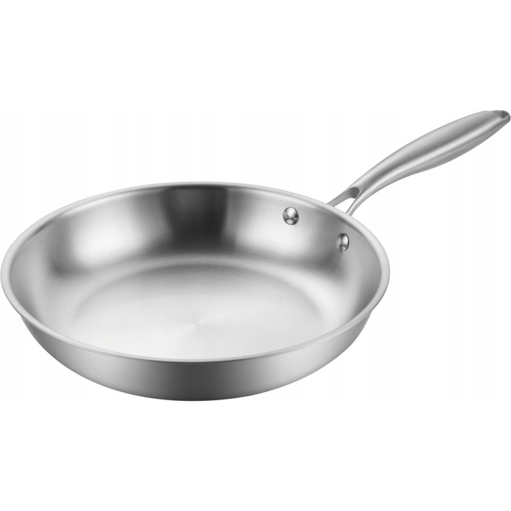 Tigaie din otel inoxidabil Edenberg, 30cm, pentru inductie si gaz