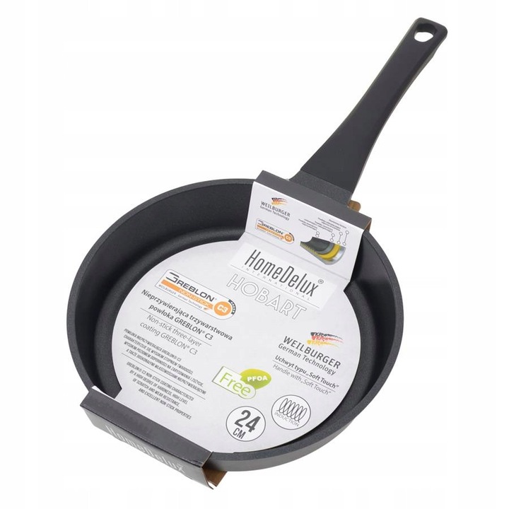 Тиган HomeDelux HOBART 24 см, незалепващ, керамика GREBLON C3