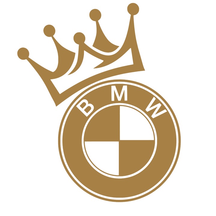 Sticker, BMW King, cupru, 20cm
