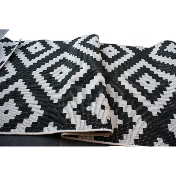 Covor/Pres Hanse Home Malta Black, 80x170cm, Fata-Verso, Polipropilena