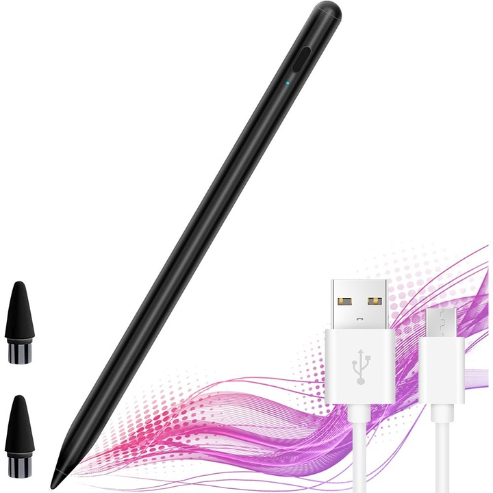Stylus toll tablethez, Bedee, USB-C, nagy pontosságú, fekete, 1, 45x163mm