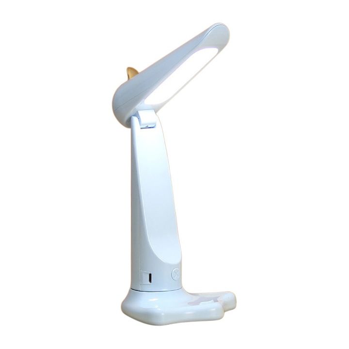 Lampa de masa pliabila Duckling, doua surse de lumina reglabile, albastra