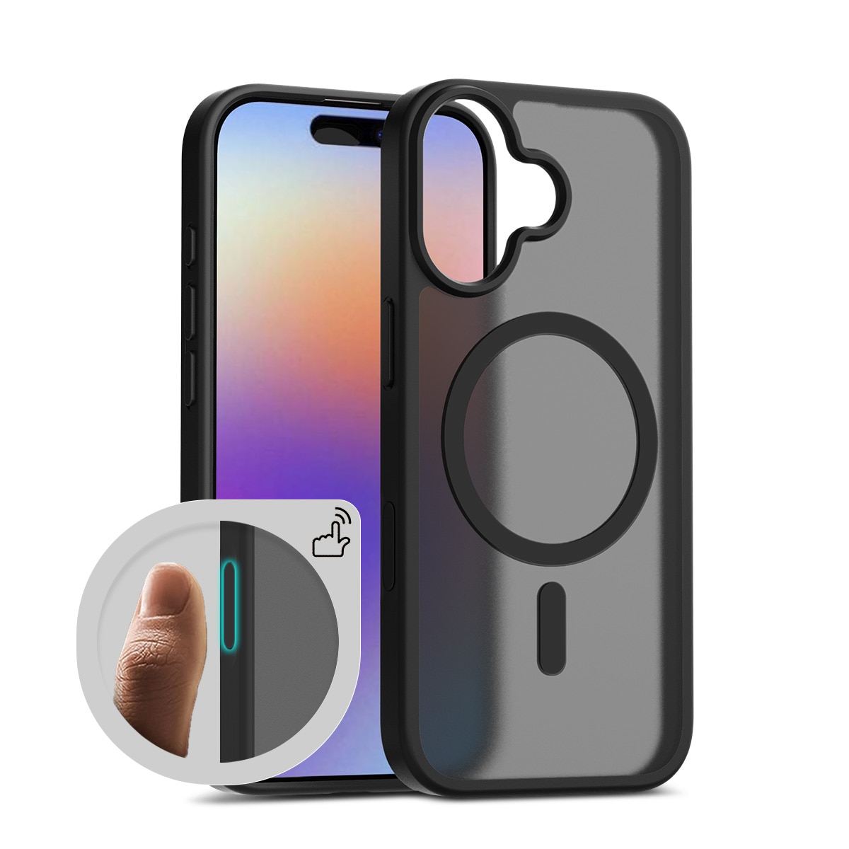 Husa de protectie pentru iPhone 17, Omelivon, MagSafe, Incarcare Wireless, Antisoc, Margini Ridicate pentru Protectia Ecranului si a Camerelor, Negru