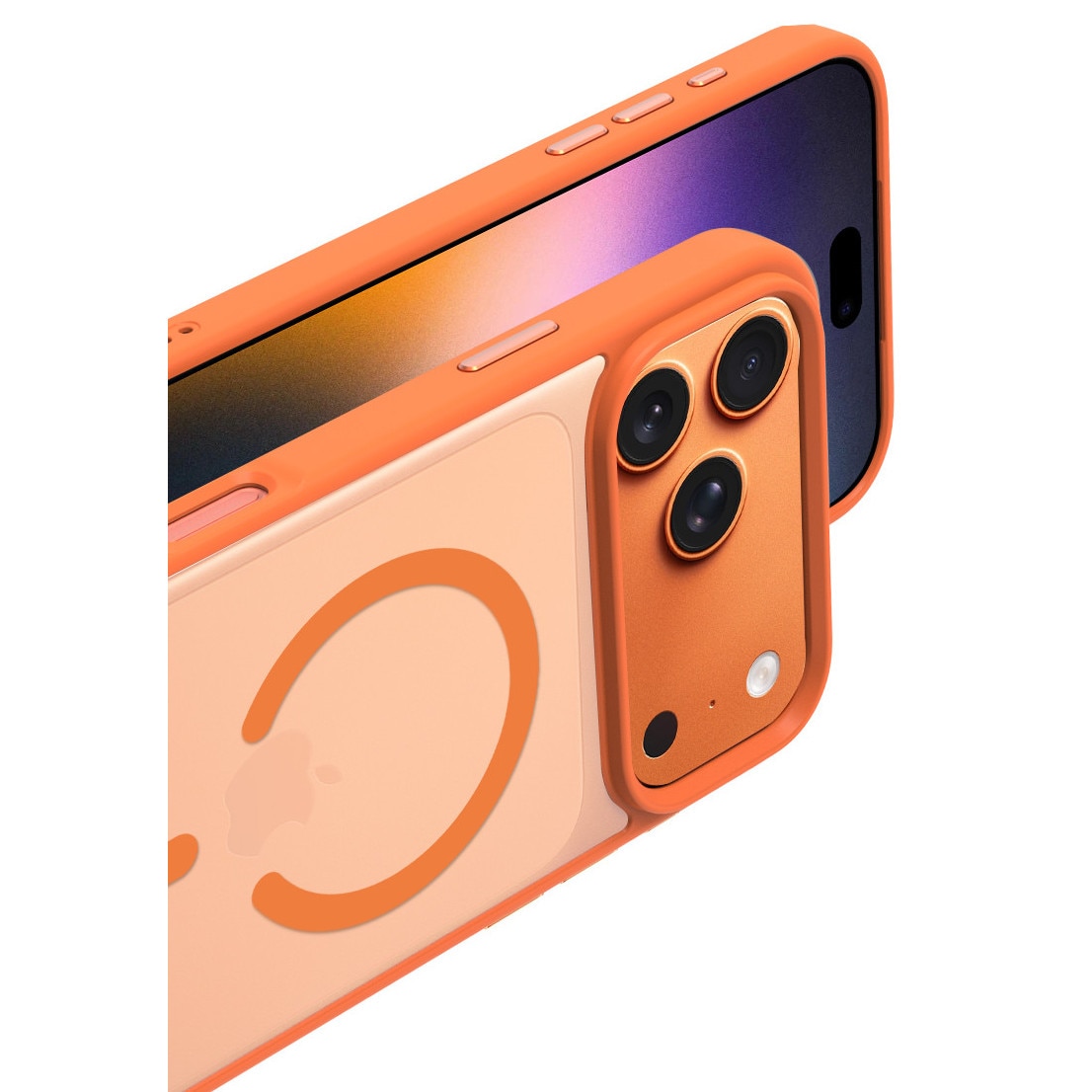 Husa de Protectie, Compatibila Apple iPhone 17 Pro Max, Doctor Shield Fantom, MagSafe - Portocaliu