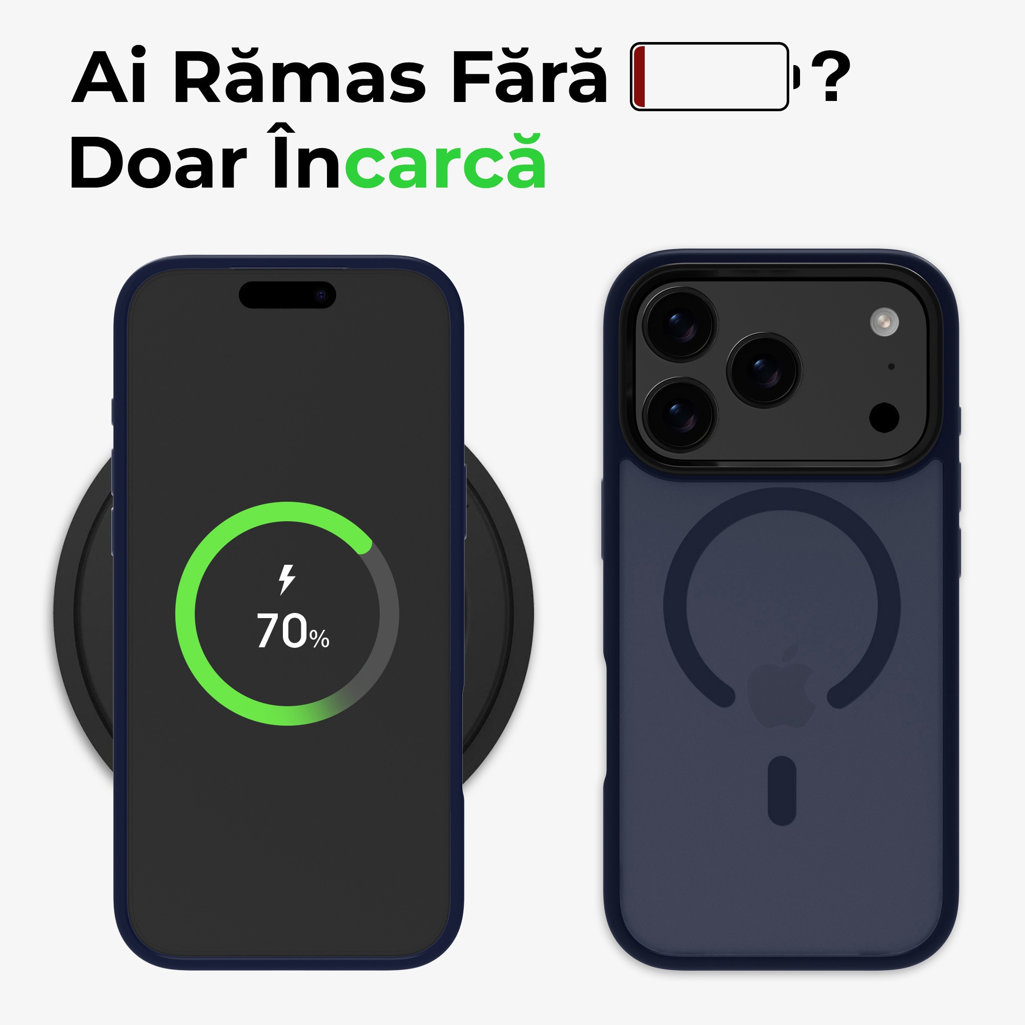 Husa de Protectie, Compatibila Apple iPhone 17 Pro, Doctor Shield Fantom, MagSafe - Albastru